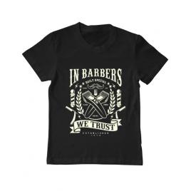 Tricou adler copil in barbers we trust negru