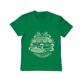 Tricou adler copil rockabilly hotrod verde mediu
