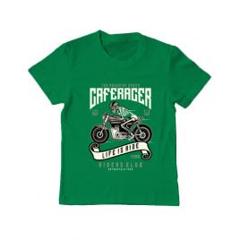Tricou adler copil speed of caferacer verde mediu
