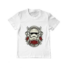 Tricou adler copil sugar skull trooper alb