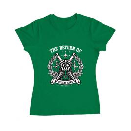Tricou adler dama crown verde mediu