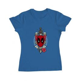 Tricou adler dama hard to kill albastru azuriu