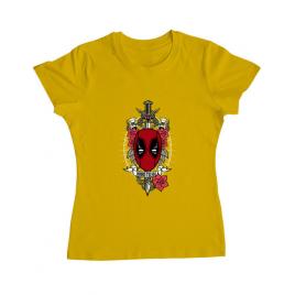 Tricou adler dama hard to kill galben