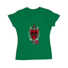 Tricou adler dama hard to kill verde mediu