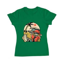 Tricou adler dama have a break verde mediu