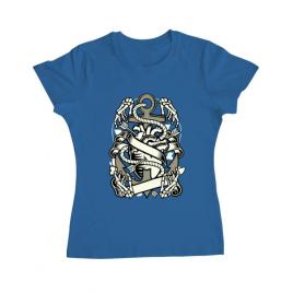 Tricou adler dama heart and anchor albastru azuriu