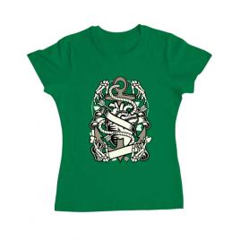 Tricou adler dama heart and anchor verde mediu