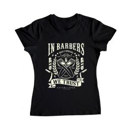 Tricou adler dama in barbers we trust negru