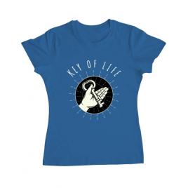 Tricou adler dama key of life albastru azuriu