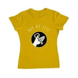 Tricou adler dama key of life galben