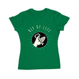 Tricou adler dama key of life verde mediu