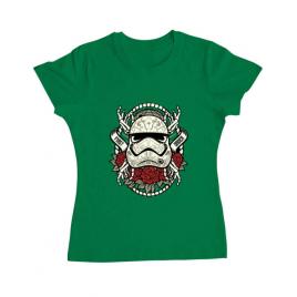 Tricou adler dama sugar skull trooper verde mediu