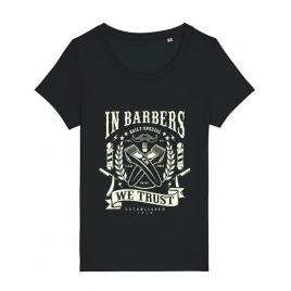 Tricou stanley stella dama in barbers we trust negru