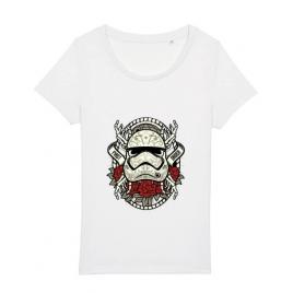 Tricou stanley stella dama sugar skull trooper alb
