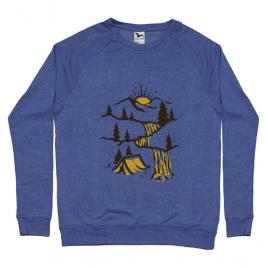 Bluza adler barbat hidden paradise albastru melanj
