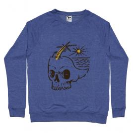 Bluza adler barbat skull island albastru melanj
