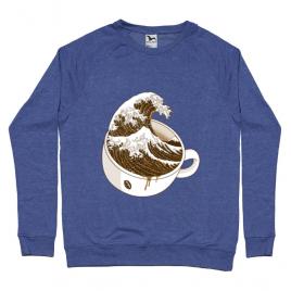 Bluza adler barbat the great wave off coffee albastru melanj