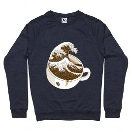 Bluza adler barbat the great wave off coffee denim inchis