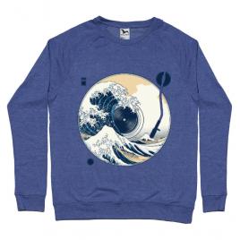 Bluza adler barbat the great wave off sound albastru melanj