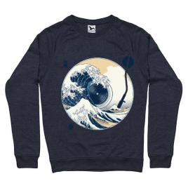 Bluza adler barbat the great wave off sound denim inchis