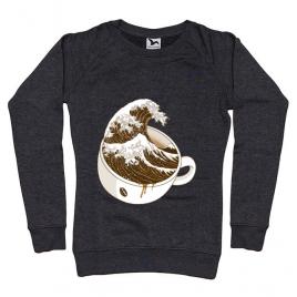 Bluza adler dama the great wave off coffee negru melanj