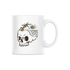 Cana personalizata skull island alb