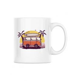 Cana personalizata sunset van alb