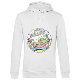 Hoodie barbat cu gluga asteroid day alb