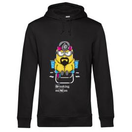 Hoodie barbat cu gluga breaking minion negru