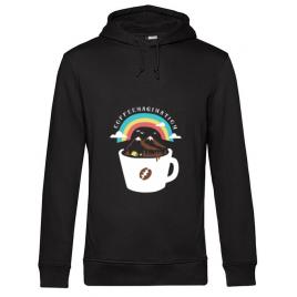 Hoodie barbat cu gluga coffeemagination negru