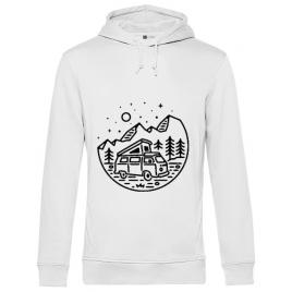 Hoodie barbat cu gluga go outdoor alb