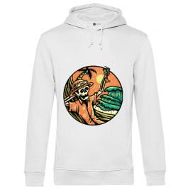 Hoodie barbat cu gluga have a nice day alb