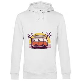 Hoodie barbat cu gluga sunset van alb