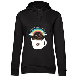 Hoodie dama cu gluga coffeemagination negru