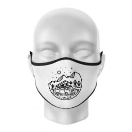 Masca personalizata reutilizabila go outdoor alb