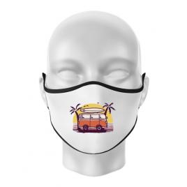 Masca personalizata reutilizabila sunset van alb