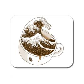 Mousepad personalizat the great wave off coffee alb