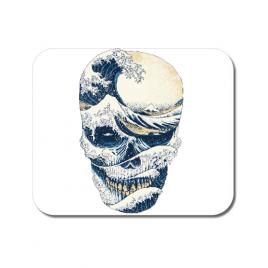 Mousepad personalizat the great wave off skull alb
