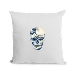 Perna personalizata the great wave off skull alb