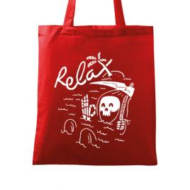 Sacosa din panza relax rosu