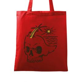 Sacosa din panza skull island rosu