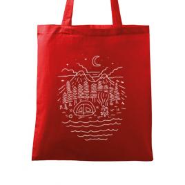 Sacosa din panza the great outdoors rosu