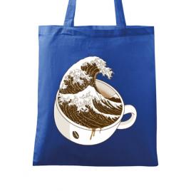 Sacosa din panza the great wave off coffee albastru regal