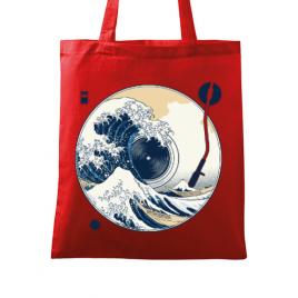 Sacosa din panza the great wave off sound rosu