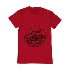 Tricou adler barbat go outdoor rosu