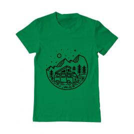 Tricou adler barbat go outdoor verde mediu