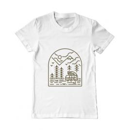 Tricou adler barbat into the mountain alb