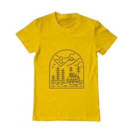 Tricou adler barbat into the mountain galben