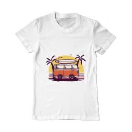 Tricou adler barbat sunset van alb