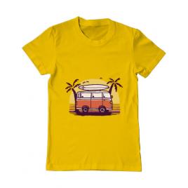 Tricou adler barbat sunset van galben